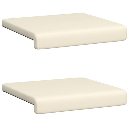 Bankkussen 2 st Textured Velvet Crèmekleurig Diepte 35 cm