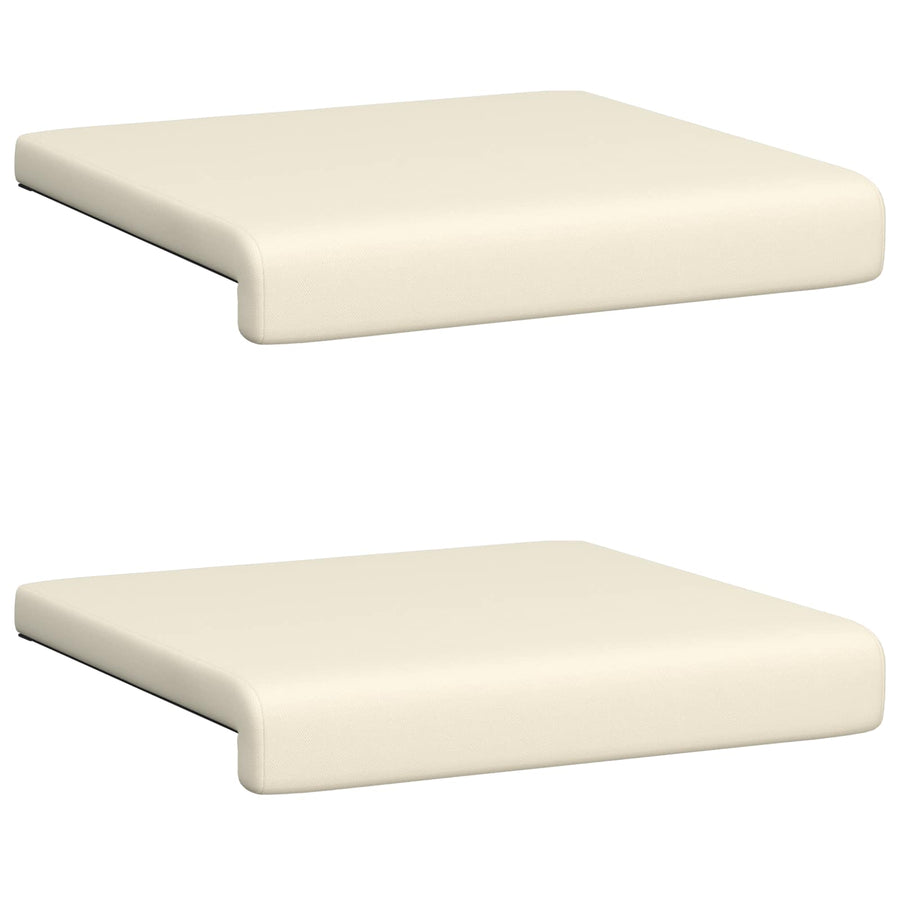 Bankkussen 2 st Textured Velvet Crèmekleurig Diepte 35 cm