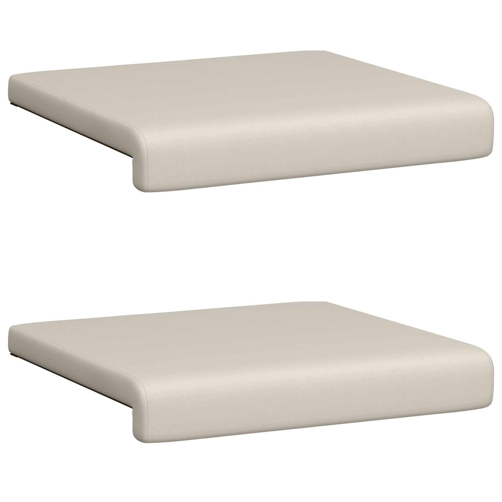 Bankkussen 2 st Textured Velvet Havermout Diepte 35 cm