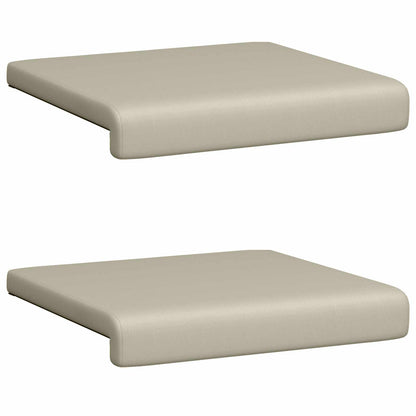 Bankkussen 2 st Textured Velvet Zand Diepte 35 cm