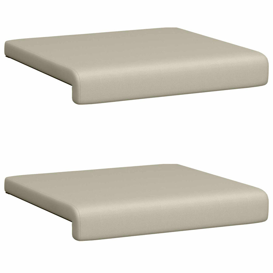 Bankkussen 2 st Textured Velvet Zand Diepte 35 cm