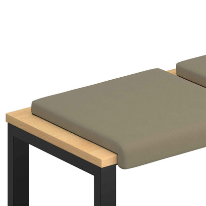 Bankkussen 2 st Textured Velvet Kaki Diepte 35 cm