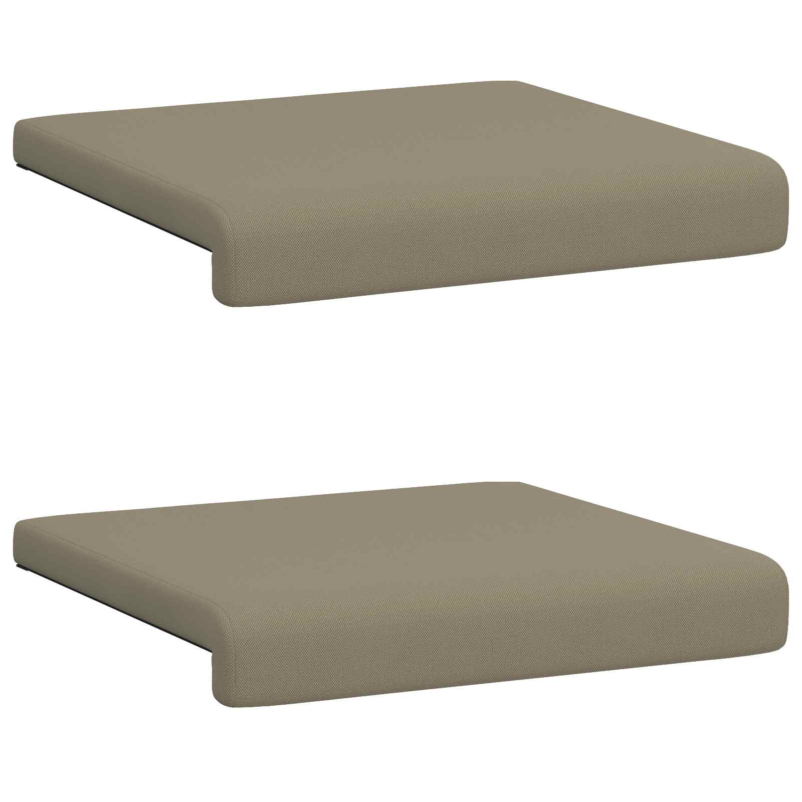 Bankkussen 2 st Textured Velvet Kaki Diepte 35 cm