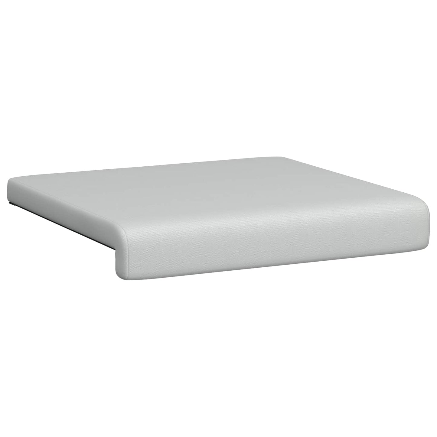 Bankkussen 2 st Textured Velvet Lichtgrijs Diepte 35 cm