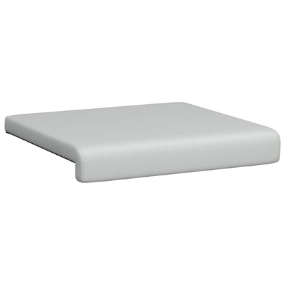 Bankkussen 2 st Textured Velvet Lichtgrijs Diepte 35 cm