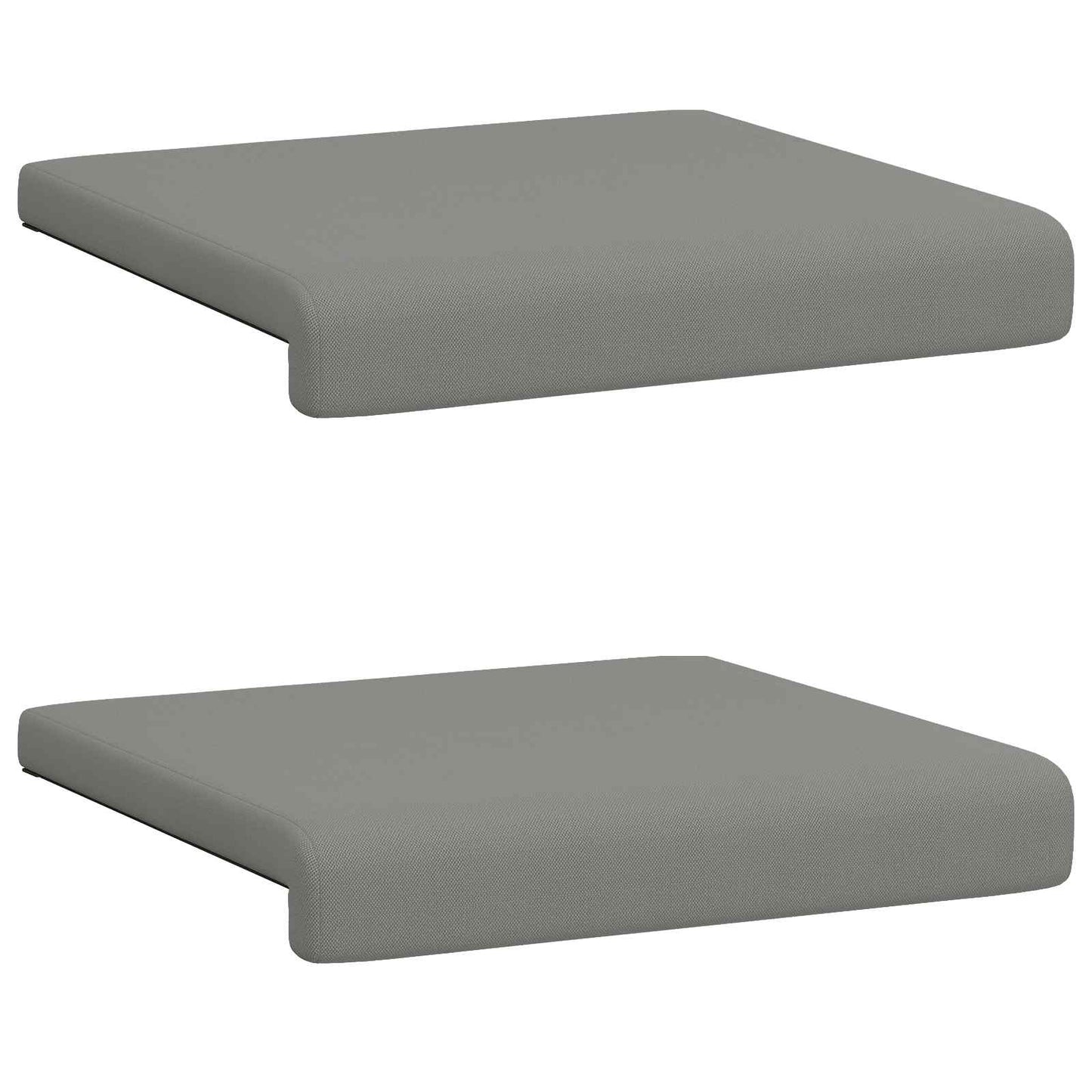 Bankkussen 2 st Textured Velvet Donkergrijs Diepte 35 cm