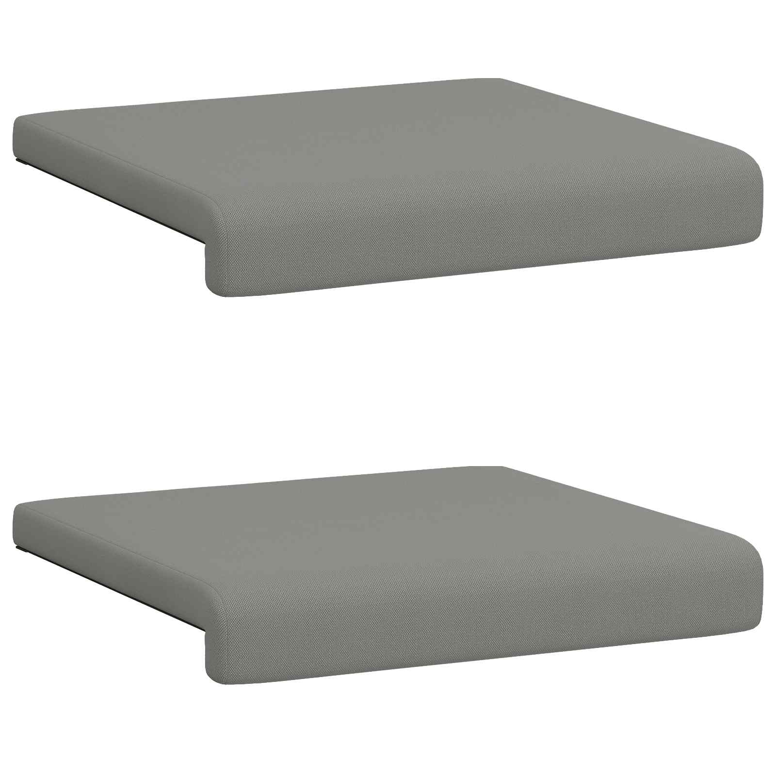 Bankkussen 2 st Textured Velvet Donkergrijs Diepte 35 cm