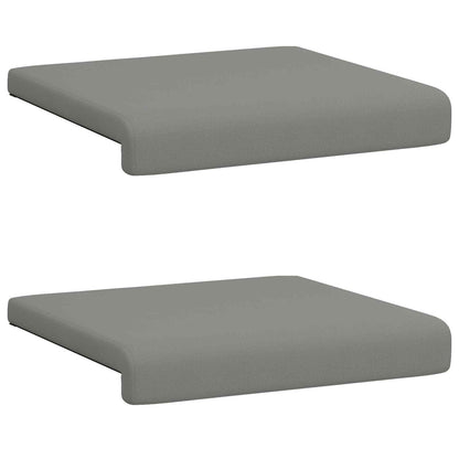 Bankkussen 2 st Textured Velvet Donkergrijs Diepte 35 cm