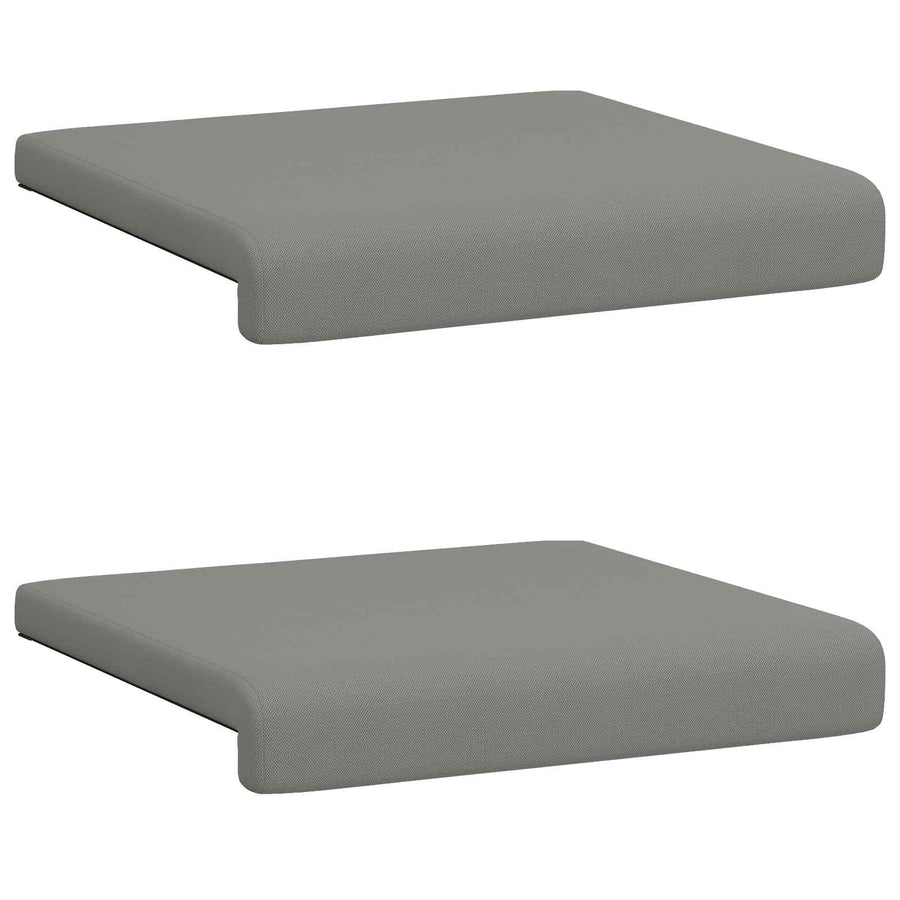 Bankkussen 2 st Textured Velvet Donkergrijs Diepte 35 cm