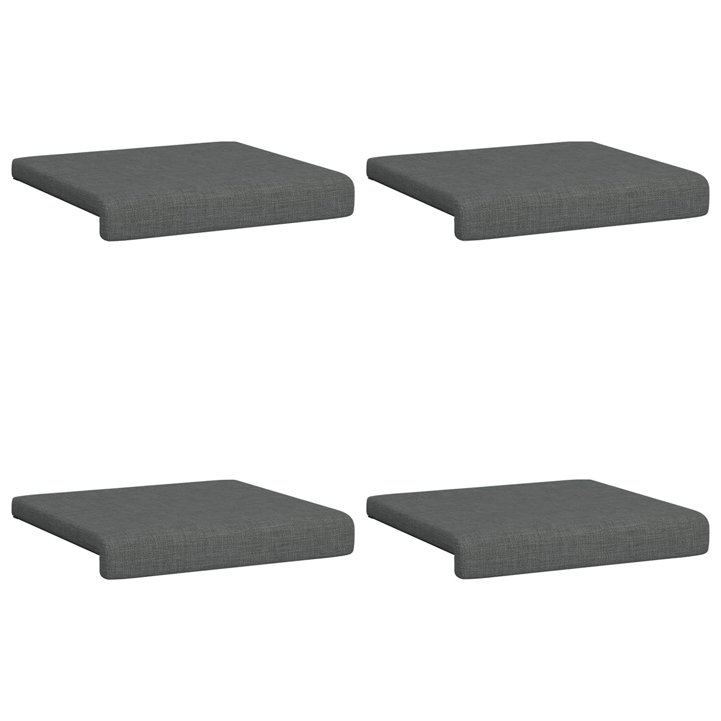 Bankkussen 4 st Stof Donkergrijs Diepte 35 cm