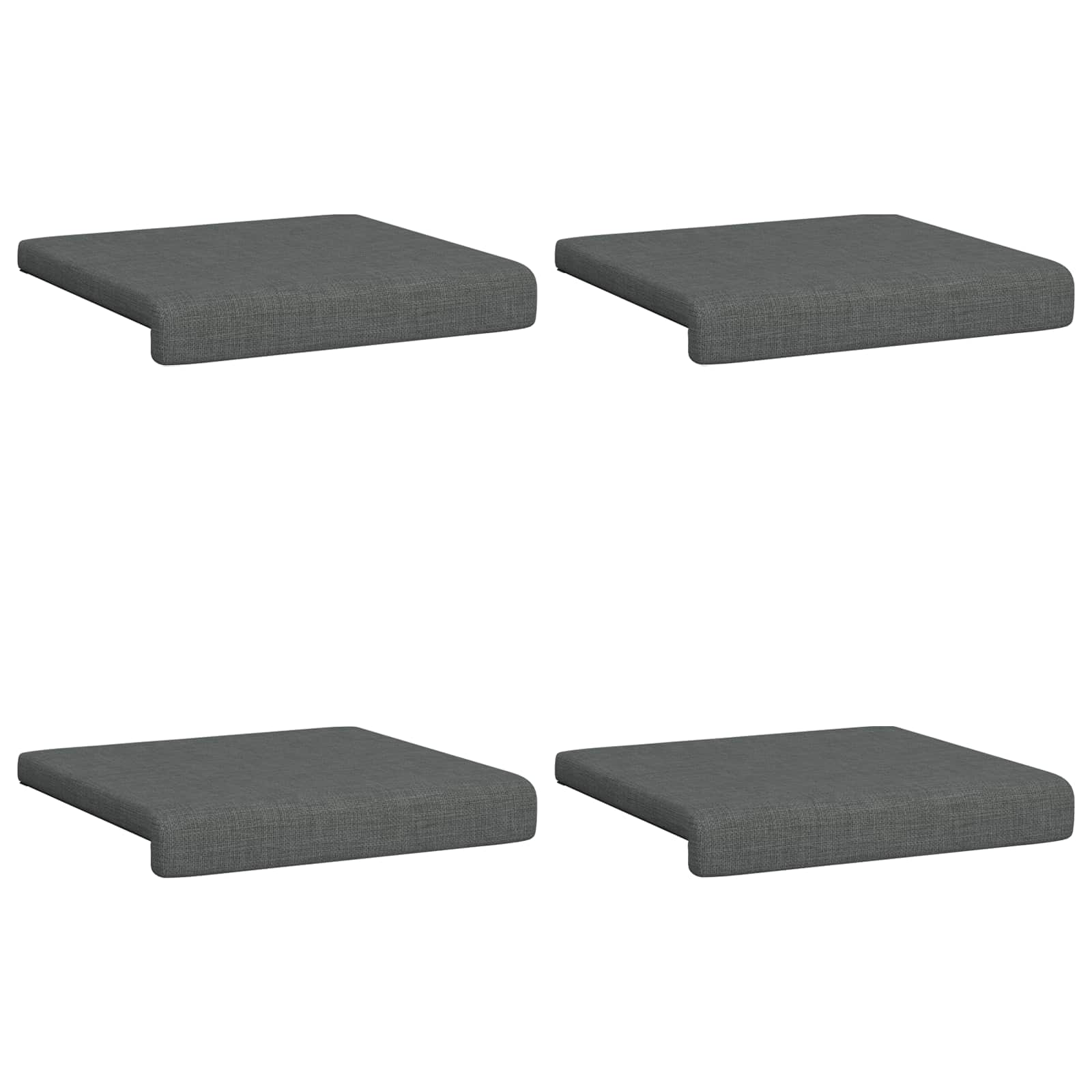 Bankkussen 4 st Stof Donkergrijs Diepte 35 cm
