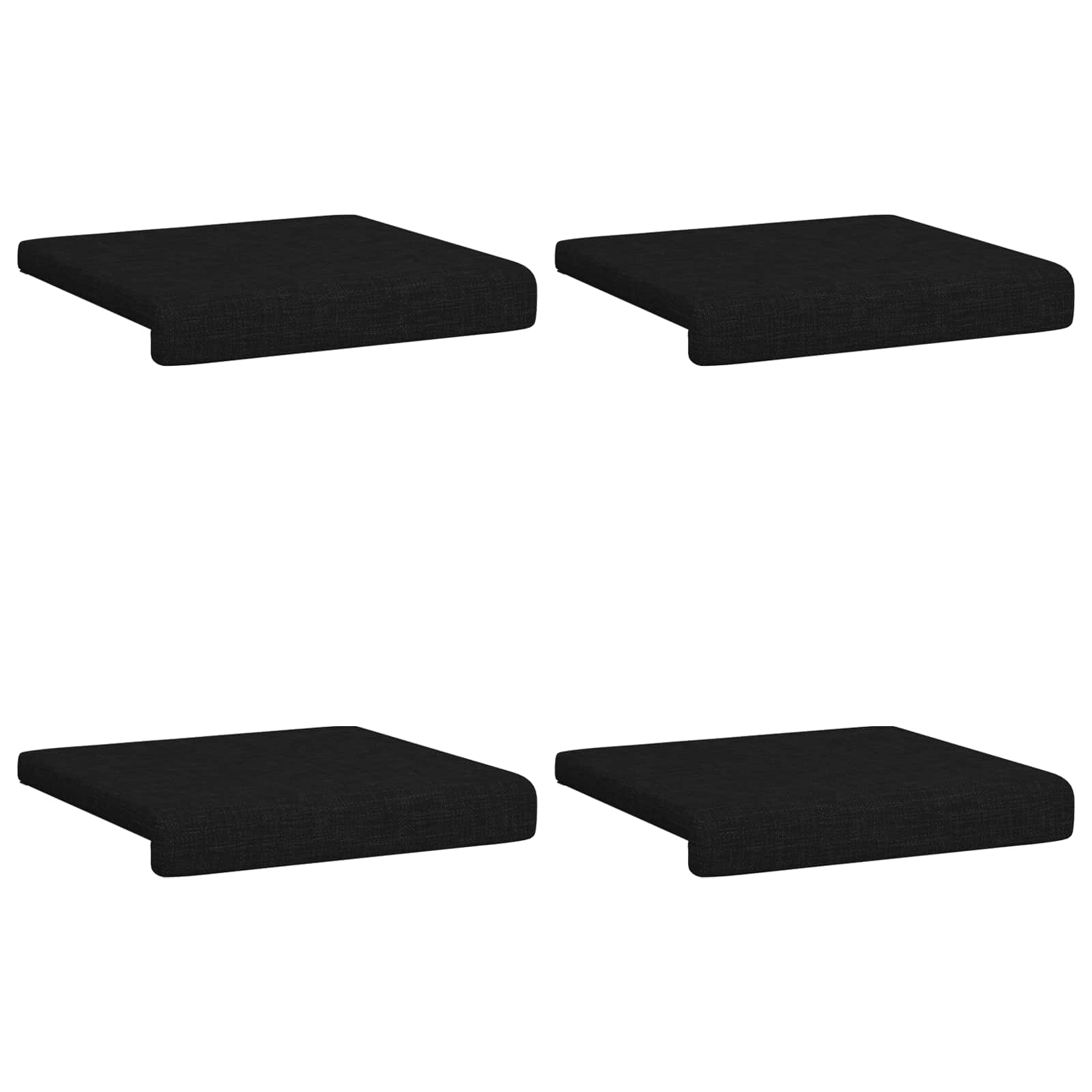 Bankkussen 4 st Stof Zwart Diepte 35 cm