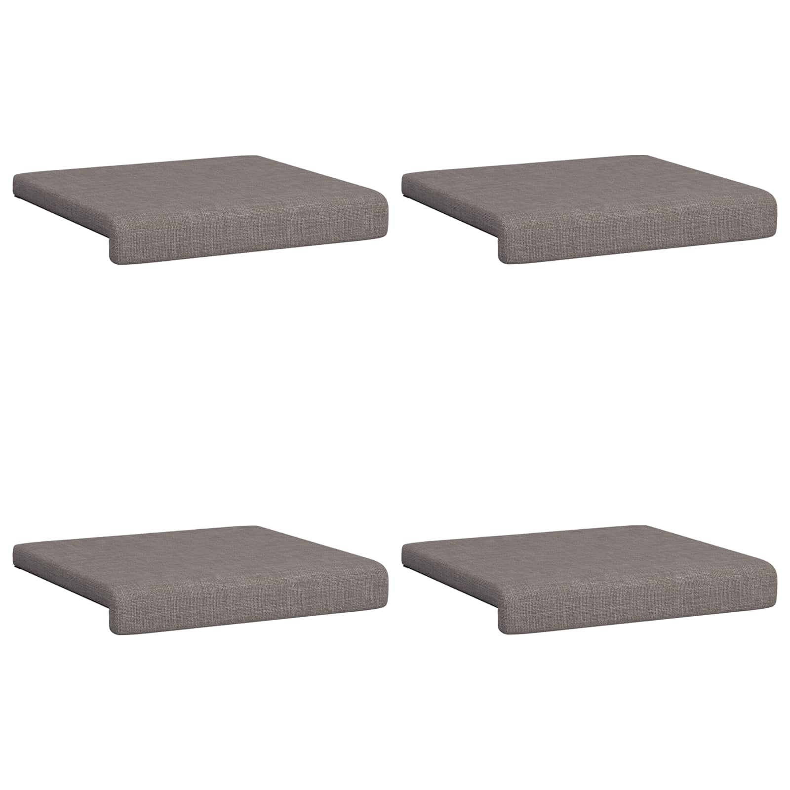 Bankkussen 4 st Stof Taupe Diepte 35 cm