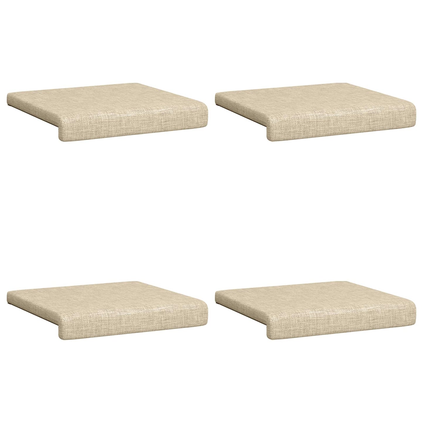 Bankkussen 4 st Stof Crèmekleurig Diepte 35 cm