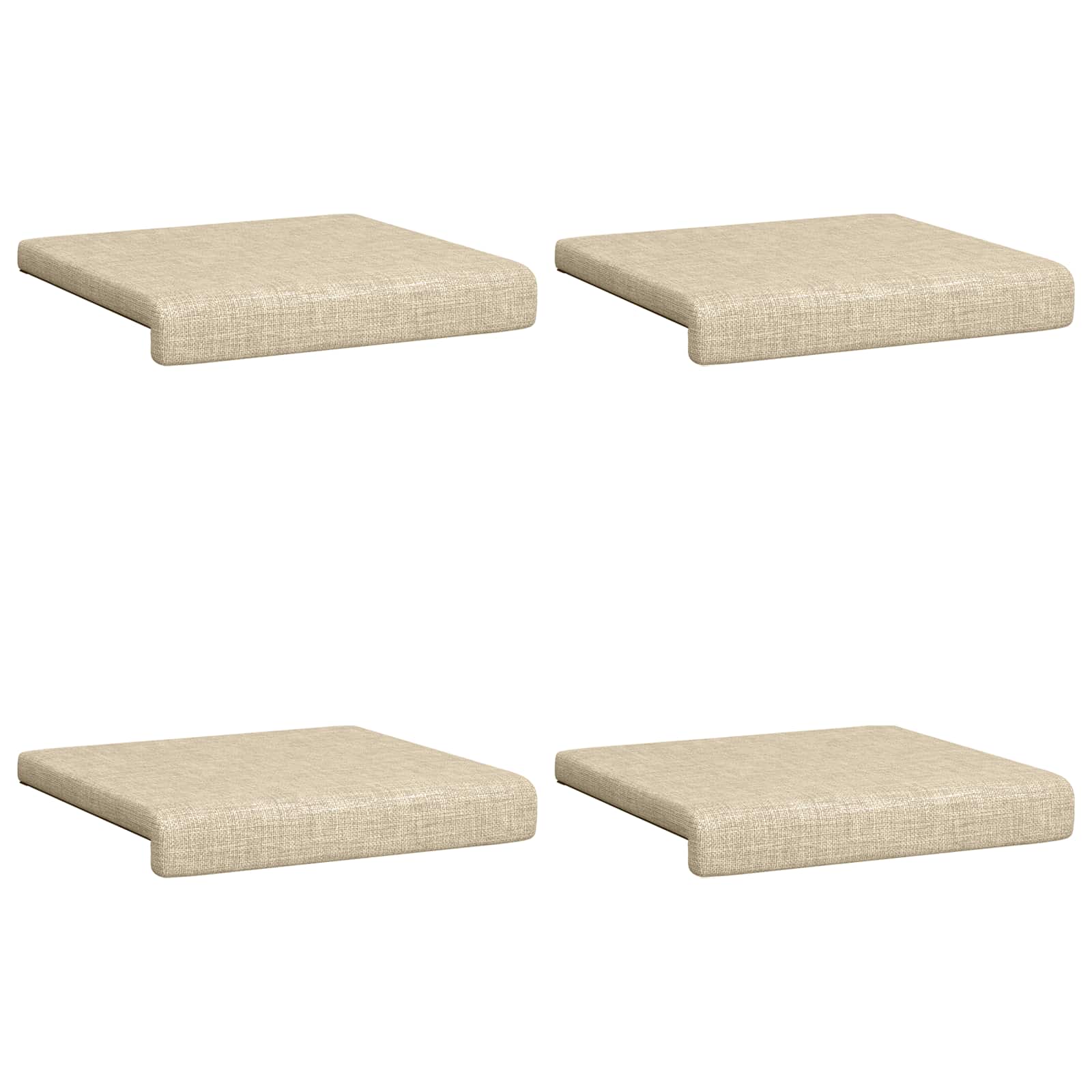 Bankkussen 4 st Stof Crèmekleurig Diepte 35 cm