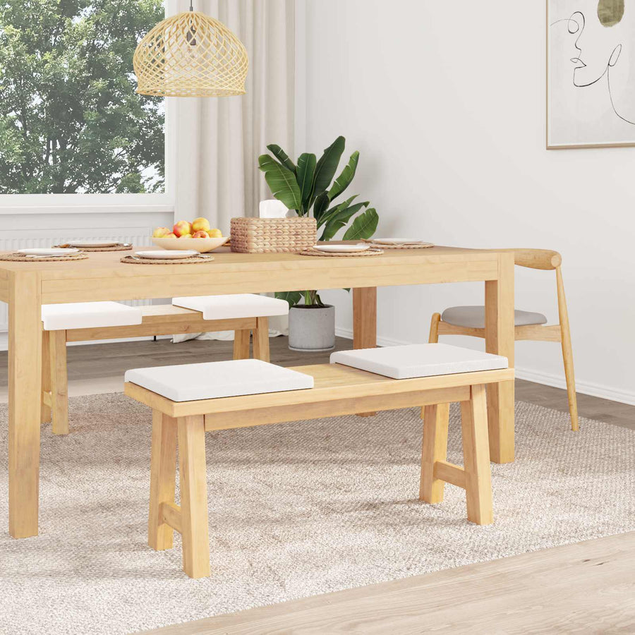 Bankkussen 4 st Stof Wit Diepte 35 cm