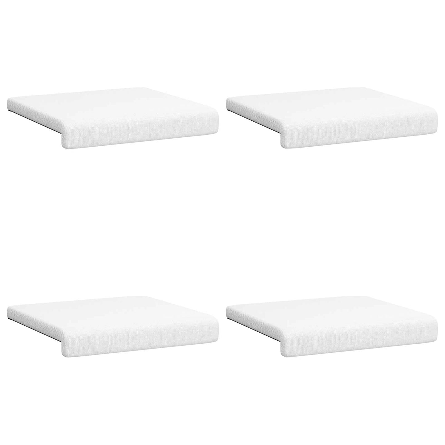 Bankkussen 4 st Stof Wit Diepte 35 cm