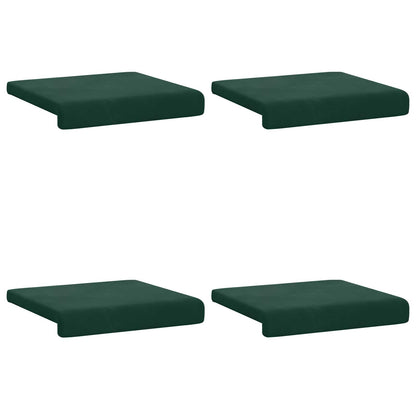 Bankkussen 4 st fluweel Donkergroen Diepte 35 cm