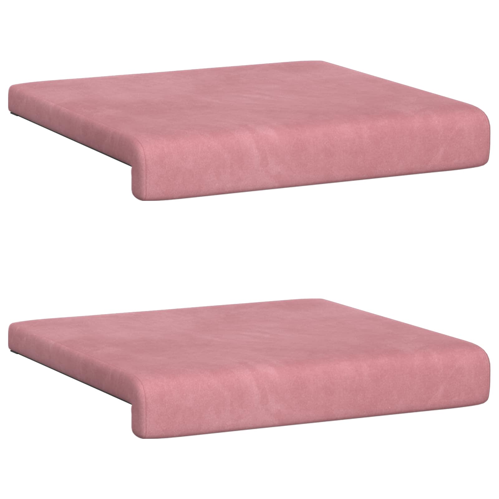 Bankkussen 4 st fluweel Roze Diepte 35 cm