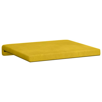 Bankkussen 4 st fluweel Geel Diepte 35 cm