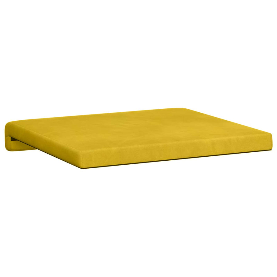 Bankkussen 4 st fluweel Geel Diepte 35 cm