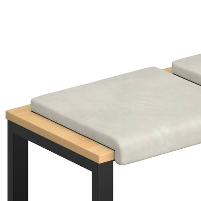 Bankkussen 4 st fluweel Crèmekleurig Diepte 35 cm