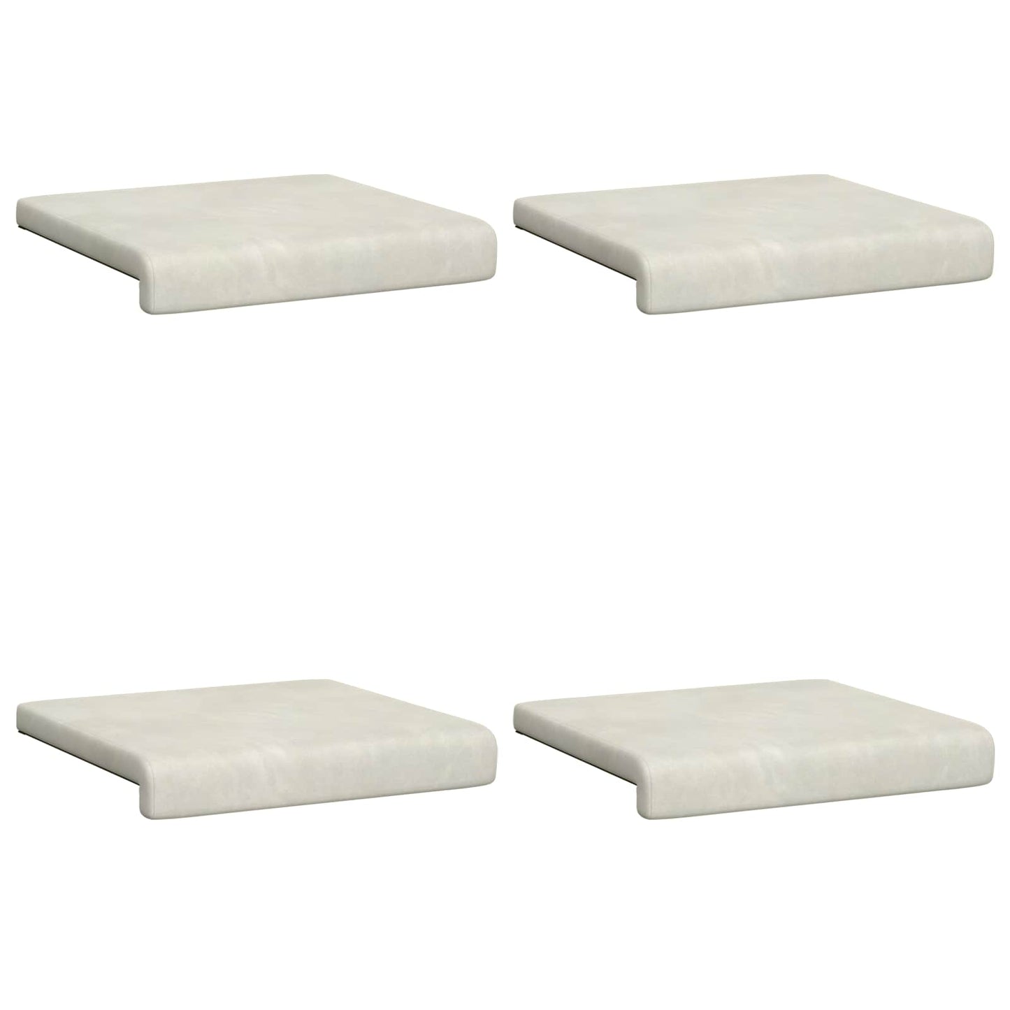 Bankkussen 4 st fluweel Crèmekleurig Diepte 35 cm