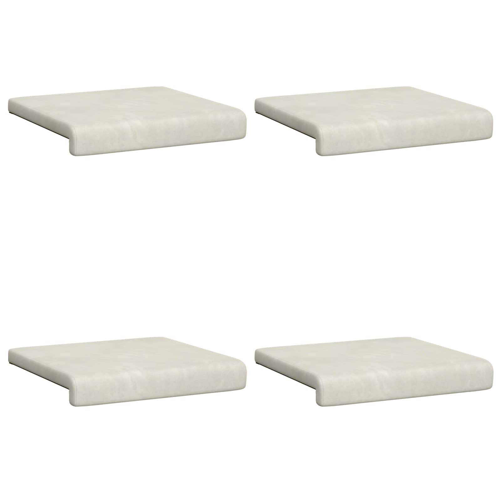 Bankkussen 4 st fluweel Crèmekleurig Diepte 35 cm