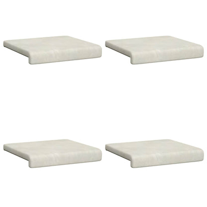Bankkussen 4 st fluweel Crèmekleurig Diepte 35 cm