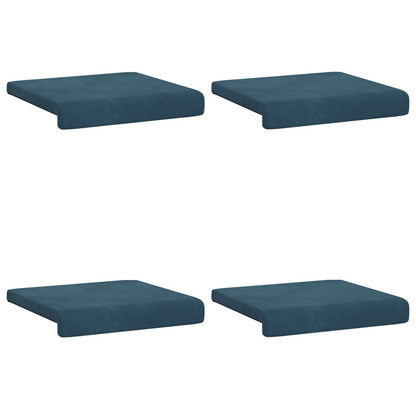 Bankkussen 4 st fluweel Blauw Diepte 35 cm