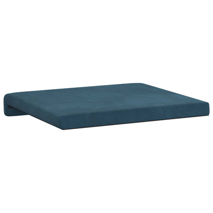 Bankkussen 4 st fluweel Blauw Diepte 35 cm