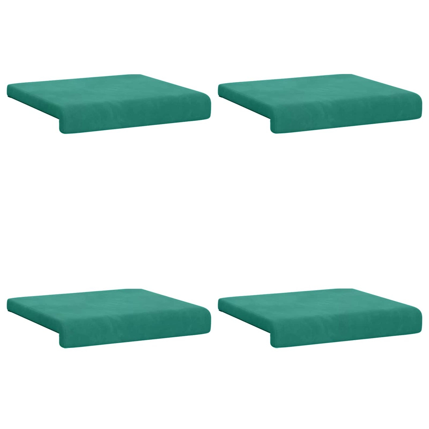 Bankkussen 4 st fluweel Turquoise Diepte 35 cm