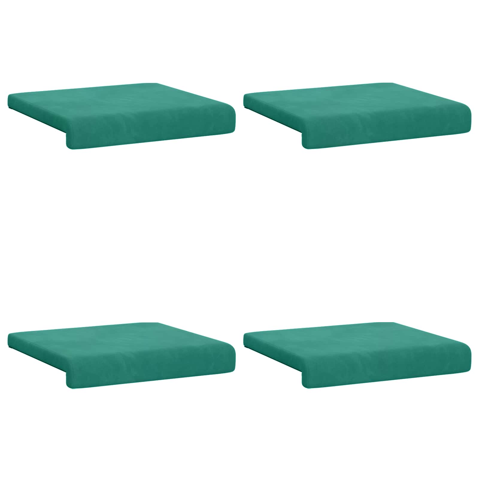 Bankkussen 4 st fluweel Turquoise Diepte 35 cm