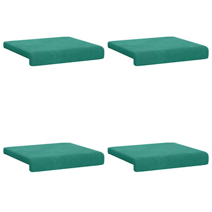 Bankkussen 4 st fluweel Turquoise Diepte 35 cm