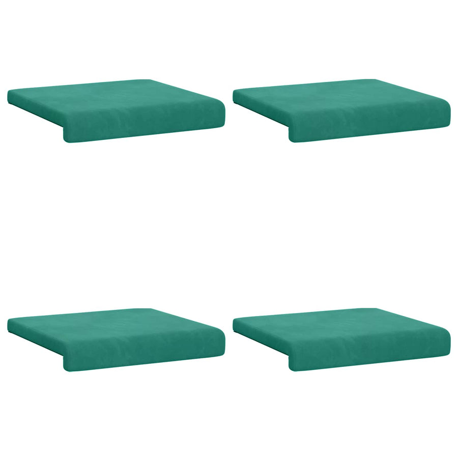 Bankkussen 4 st fluweel Turquoise Diepte 35 cm