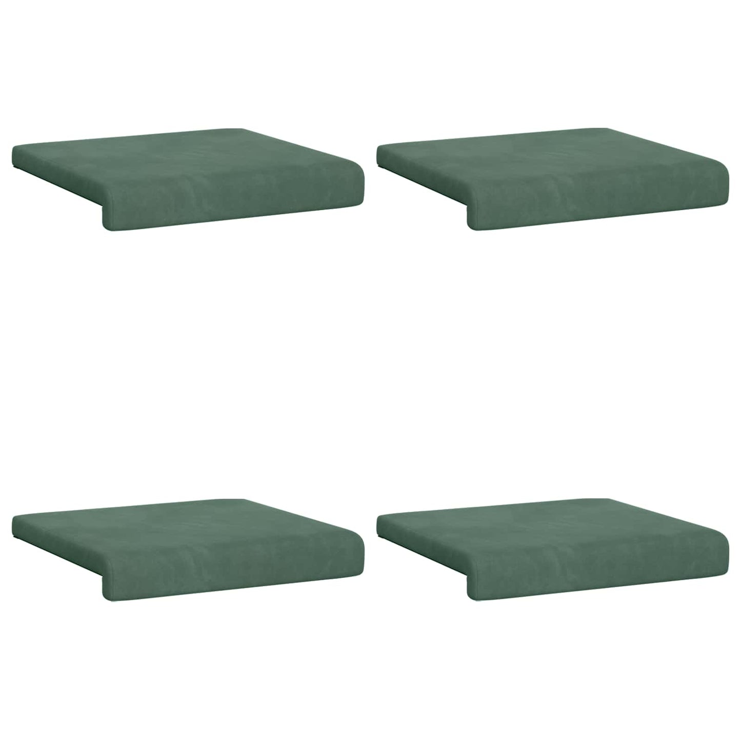 Bankkussen 4 st fluweel Zeegroen Diepte 35 cm