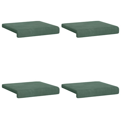 Bankkussen 4 st fluweel Zeegroen Diepte 35 cm