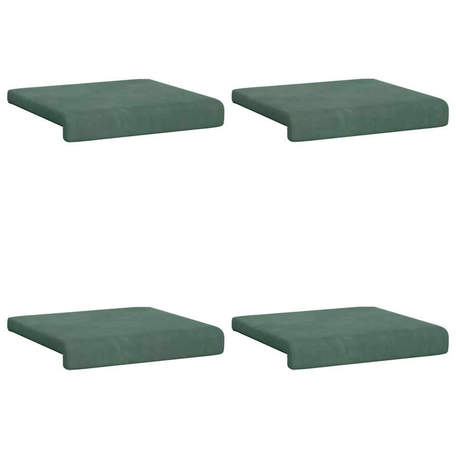 Bankkussen 4 st fluweel Zeegroen Diepte 35 cm