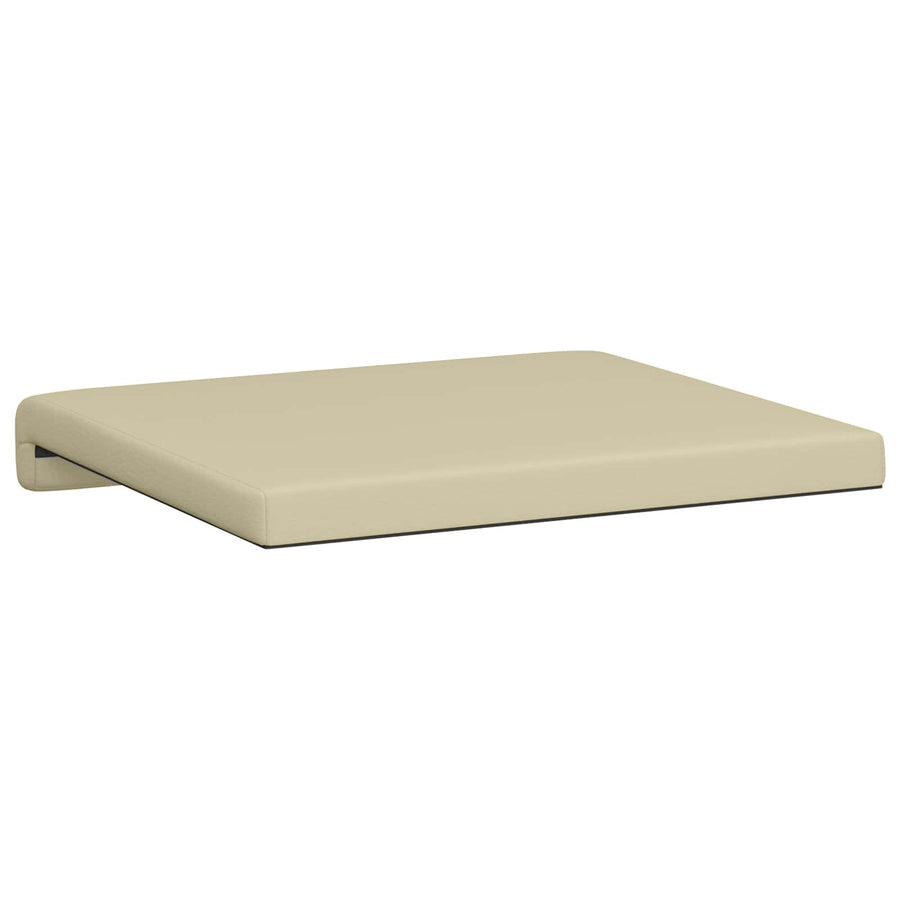 Bankkussen 4 st Kunstleer Crèmekleurig Diepte 35 cm