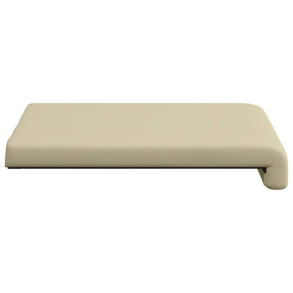 Bankkussen 4 st Kunstleer Crèmekleurig Diepte 35 cm