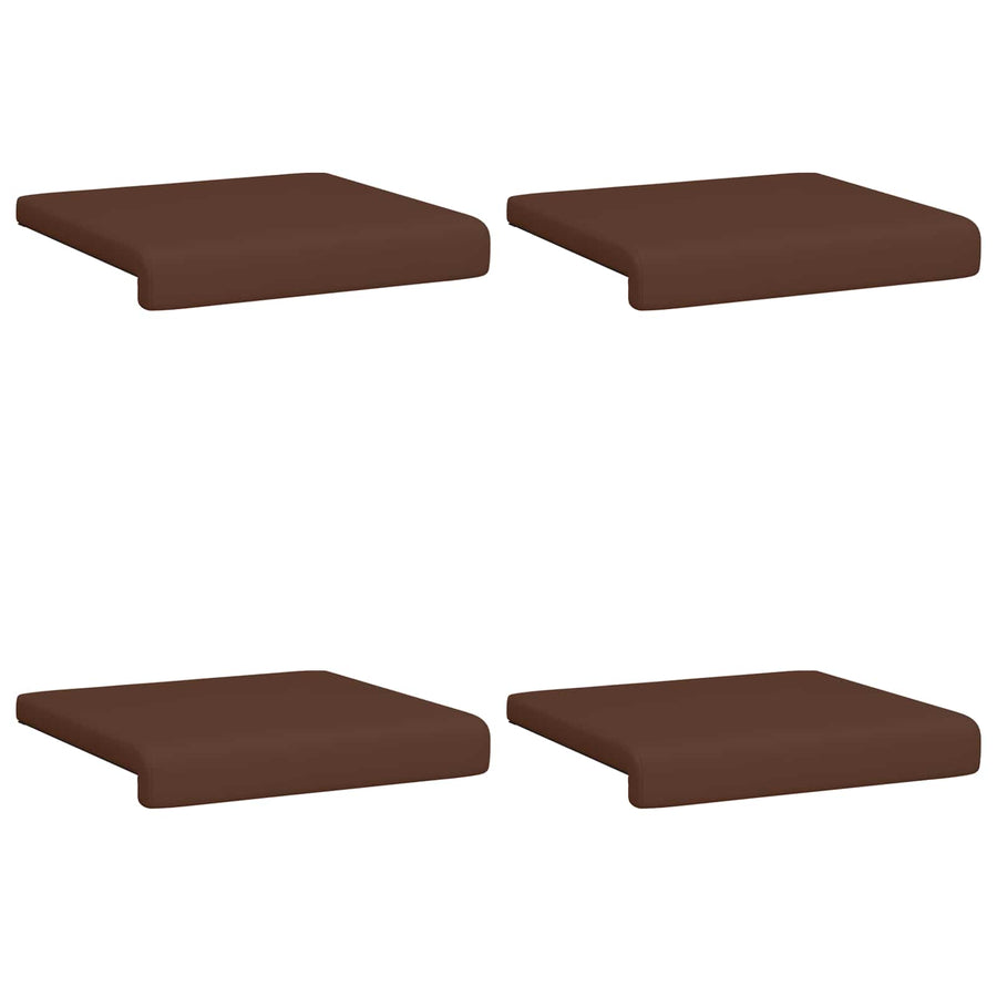 Bankkussen 4 st Kunstleer Bruin Diepte 35 cm