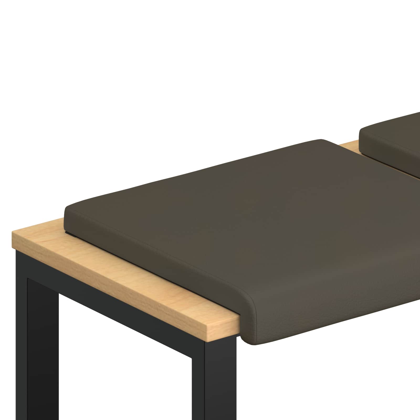 Bankkussen 4 st Kunstleer Grijs Diepte 35 cm