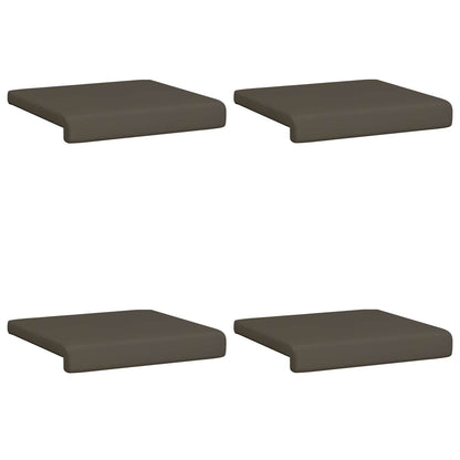 Bankkussen 4 st Kunstleer Grijs Diepte 35 cm