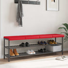 Bankkussen 4 st Kunstleer Rood Diepte 35 cm