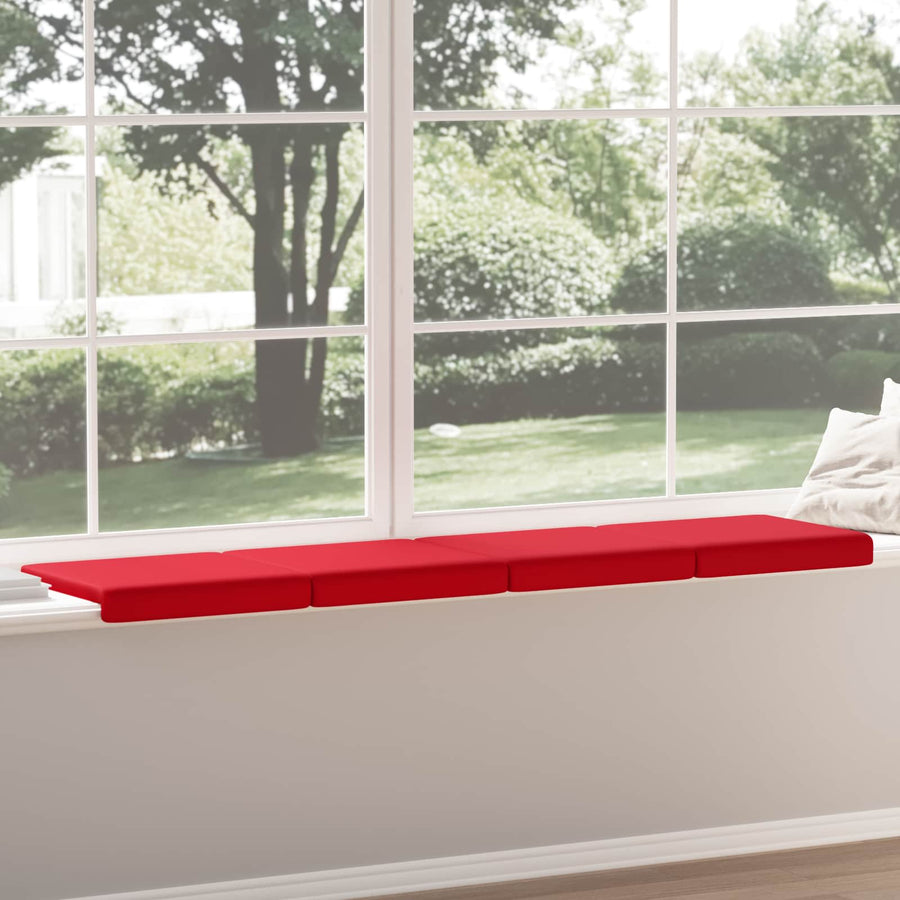 Bankkussen 4 st Kunstleer Rood Diepte 35 cm