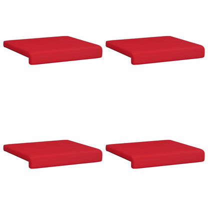 Bankkussen 4 st Kunstleer Rood Diepte 35 cm