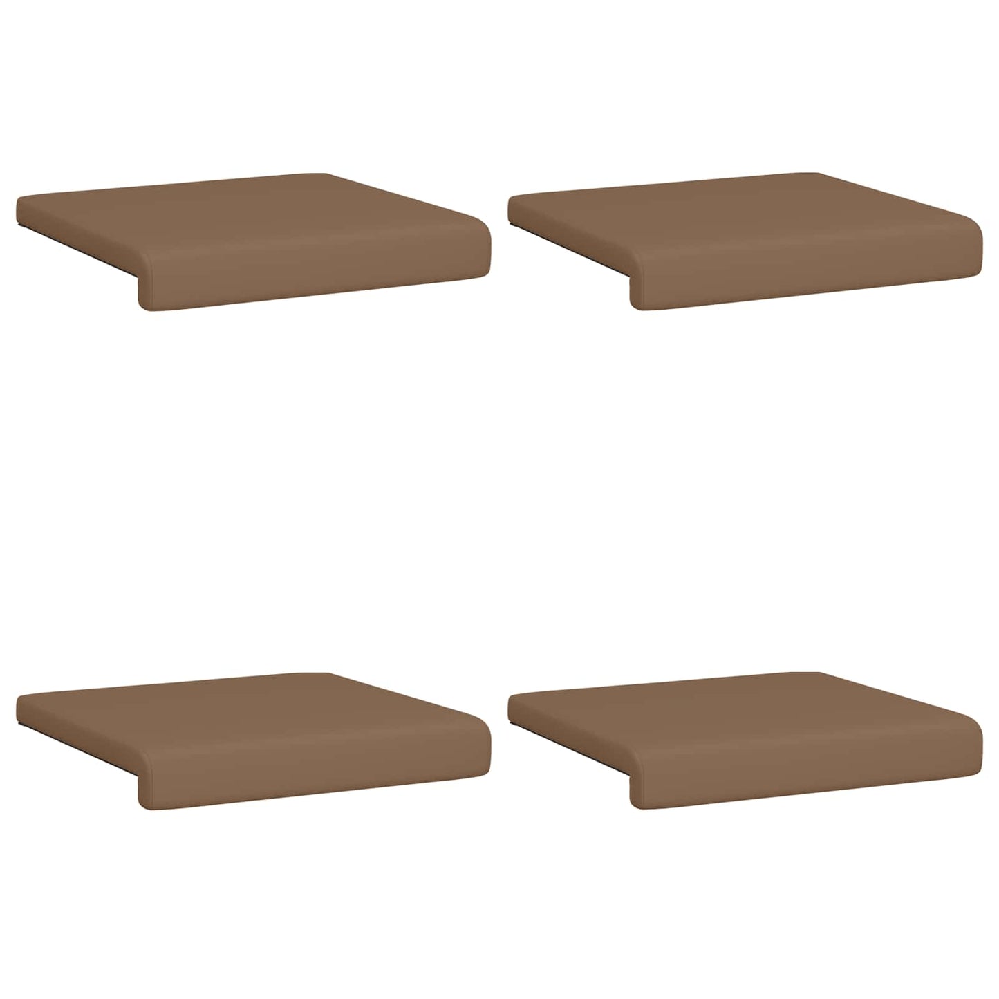 Bankkussen 4 st Kunstleer Cappuccino Diepte 35 cm