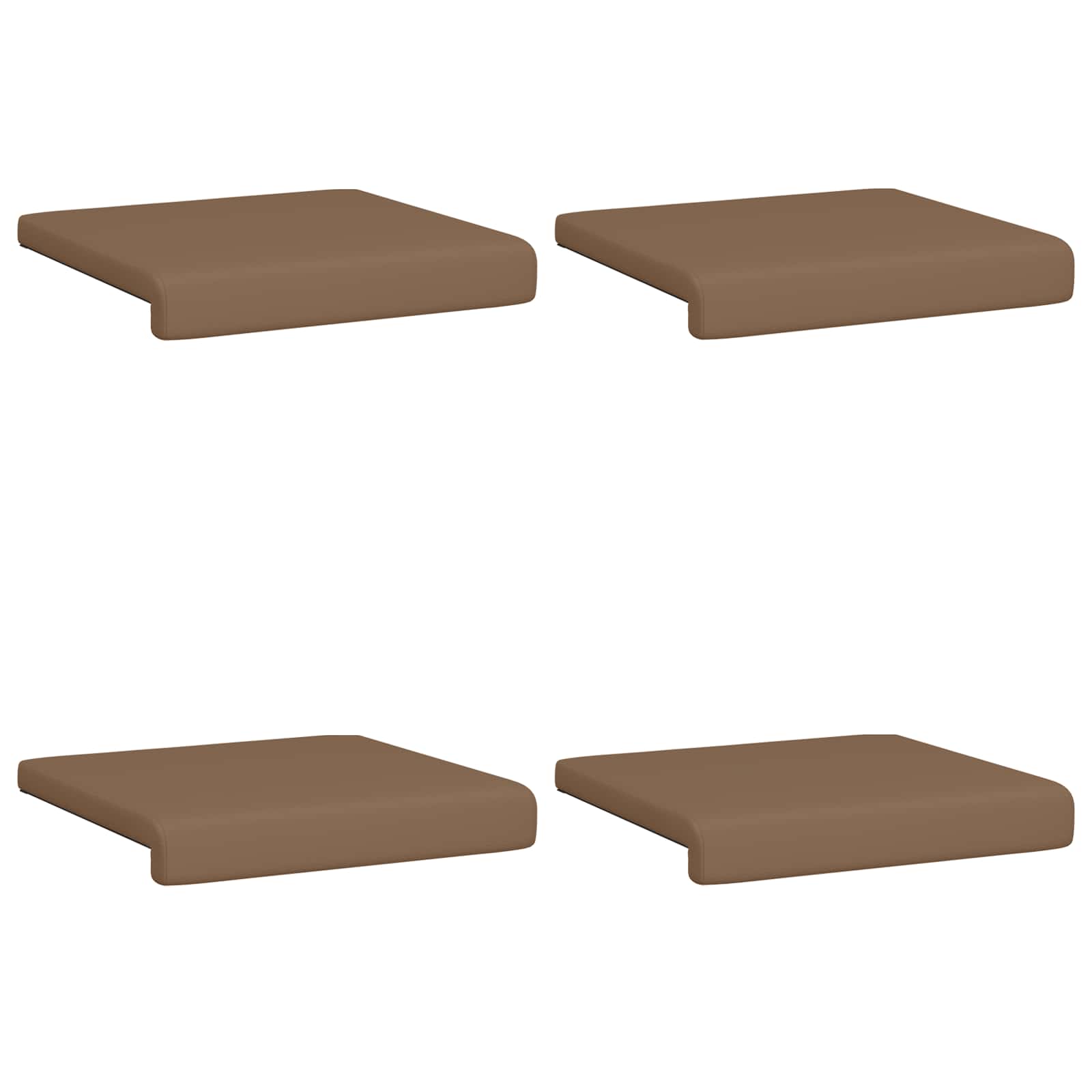 Bankkussen 4 st Kunstleer Cappuccino Diepte 35 cm
