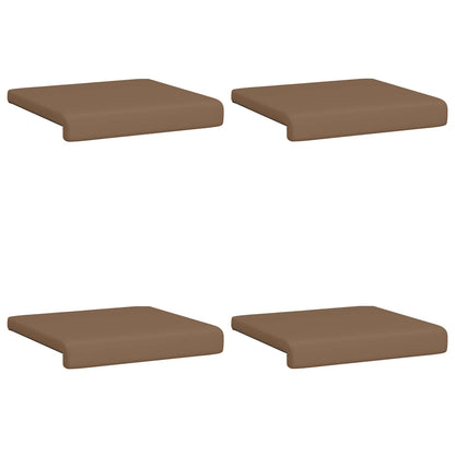 Bankkussen 4 st Kunstleer Cappuccino Diepte 35 cm