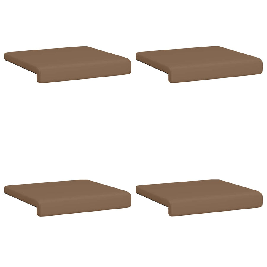 Bankkussen 4 st Kunstleer Cappuccino Diepte 35 cm